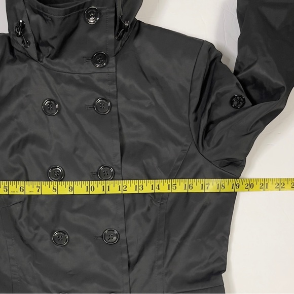 Calvin Klein Black Trench Coat Medium - Picture 6 of 10